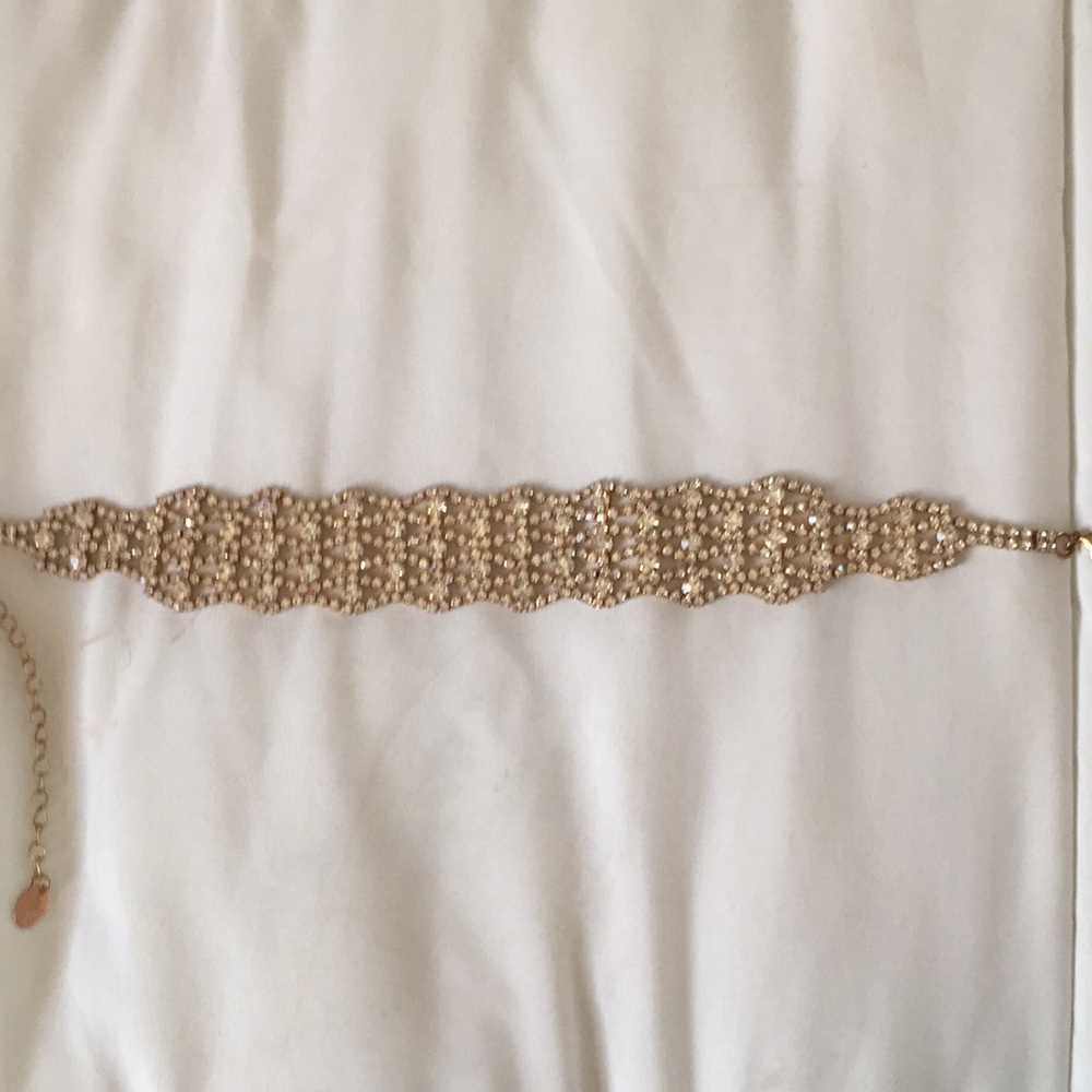 Gold rhinestone choker(All stones are intact)